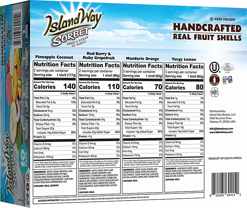 Island Way Sorbet: BJ's Club Exclusive Variety 10-Pack