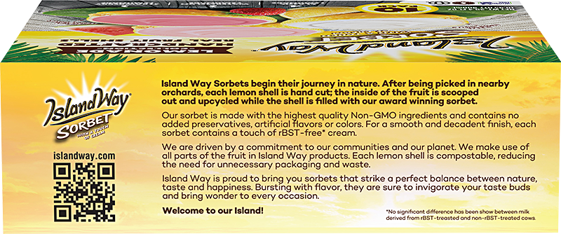 Island Way Sorbet: Lemonade Variety 10-Pack