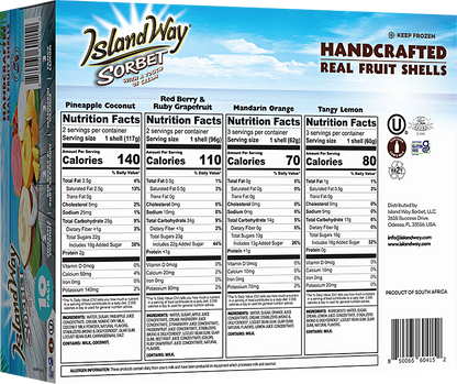 Island Way Sorbet:  BJ's Club Exclusive Variety 10-Pack