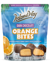 Cubiertas de chocolate negro con naranja