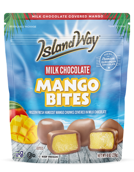 アソートmangoちゃん Mango Milk Chocolate Covered 8oz - Tropical Frozen Fruit Treat