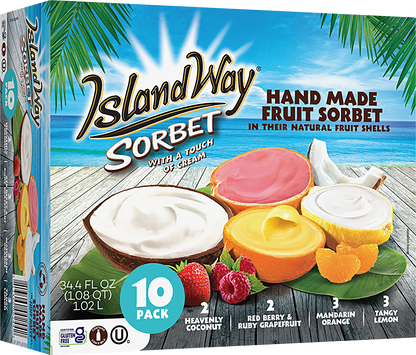 Island Way Sorbet:  Variety 10-Pack