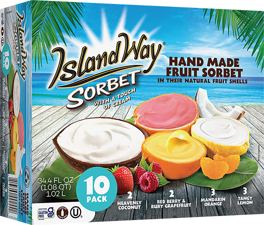 Island Way Sorbet:  Variety 10-Pack