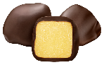 Bouchées de mangue enrobées de chocolat noir
